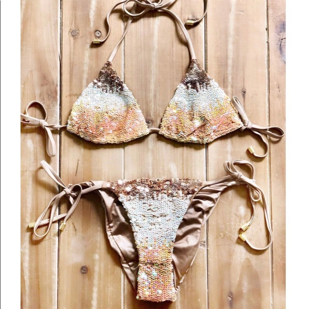 Beach Bunny Sequin Bikini $300 retail!